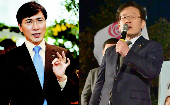 왼쪽부터 안희정 충남지사, 이재명 성남시장 <사진=국민일보·쿠키뉴스 DB>
