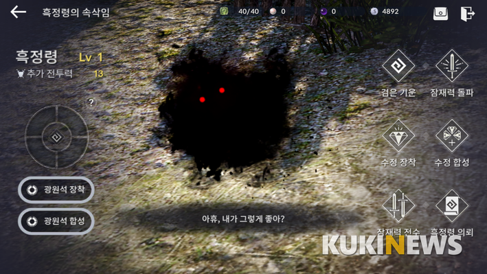 흑정령과 함께 캐릭터를 성장시키는 진행이 주가 된다.