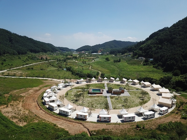 포천시 창수면 운산리 구라이골 캠핑장 전경