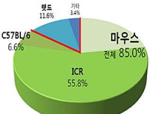 실험생쥐 ICR, C57BL/6 국산 종자로 개발