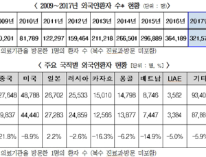 작년 한국 방문 외국인환자수 12% 감소…사드 영향 中 환자 22% 줄어