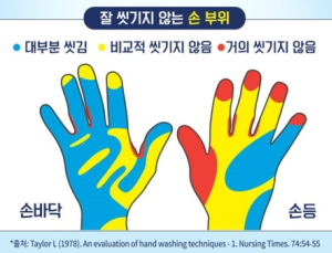 올바른 '손씻기' 엄지손가락과 손톱이 가장 안 씻겨