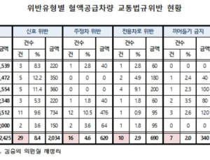 혈액공급차량, 혈액 싣지 않고도 과속·끼어들기 ‘민폐’ 심각
