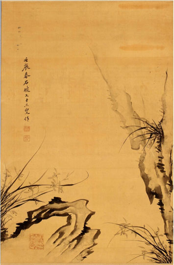 이하응(1820~1898), 난초 바위 그림(석란도), 1892년(자료=문화재청)