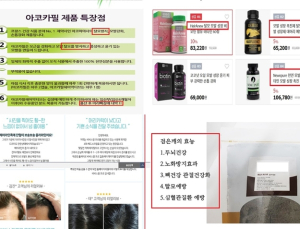 '출산 후 머리 빠짐 방지'…탈모 치료 효과 표방하는 제품 사이트 적발