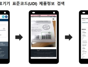 스마트폰 카메라로 '표준코드' 스캔하면 의료기기 허가 정보 즉시 확인