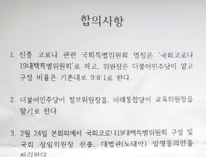 여야 모두 참여 국회 코로나특위 구성
