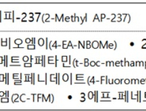 2-메틸 에이피-237 등 7종 임시마약류 지정예고
