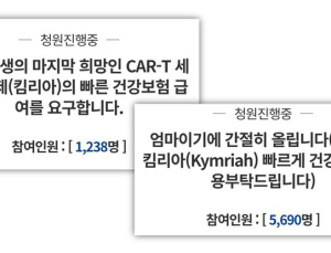 혈액암 치료제 '킴리아', 백혈병 환자 마지막 희망 될까