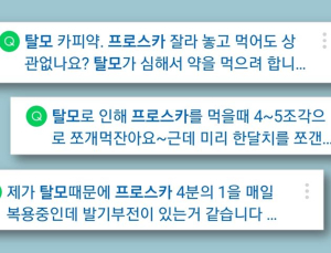 전립선 비대증약 ‘프로스카’ 5등분 쪼개면 탈모약?