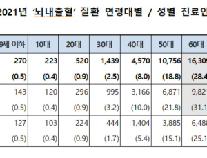고혈압이 부르는 뇌내출혈 환자, 60대 가장 많은 이유는