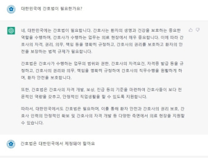 챗GPT에 ‘간호법’ 물어보니…“국회 제정 필요” 