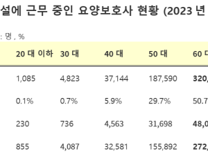 요양보호사 10명 중 6명 60대… “젊은 인력 유입 필요”