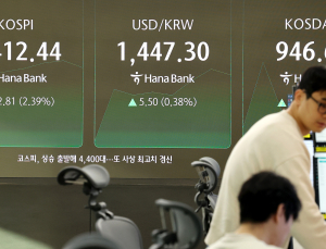 코스피, 사상 최초 4400선 돌파…삼성전자 ‘13만원’ 넘겼다