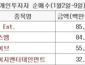 엔터주 가득 담은 개인…한한령 완화에 2000억 베팅