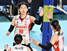 눈물 쏟은 박정아…페퍼 장소연 “허벅지 근육통 심해…무릎도 좋지 않다” [쿠키 현장]