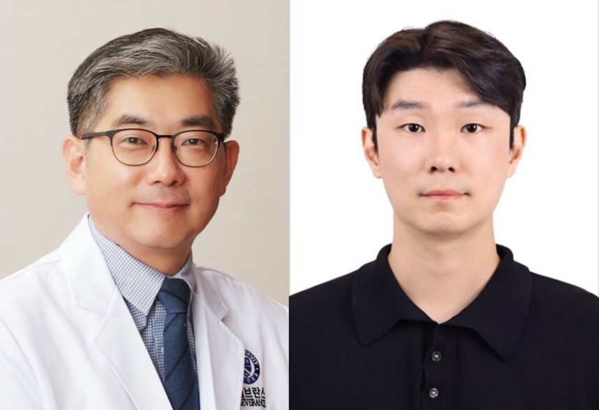 김형표 연세대학교 의과대학 열대의학교실 교수(왼쪽), 주정식 연세의생명연구원 조교. 연세대학교 의과대학 제공